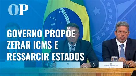 Bolsonaro propõe compensar estados para reduzir ICMS contra a alta dos