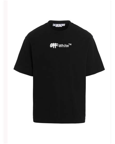 Off White Co Virgil Abloh Cotton Spray Helvetica T Shirt In White