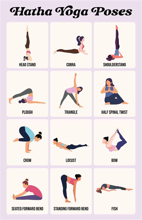 Yoga Poses Chart 10 Free Pdf Printables Printablee