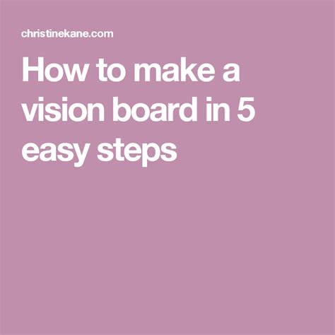 How To Make A Vision Board In 5 Easy Steps Quiet Book Making A