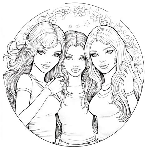 BFF Best Friends Forever Coloring Page