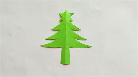 Super Easy Paper Cuttingchristmas Tree Youtube