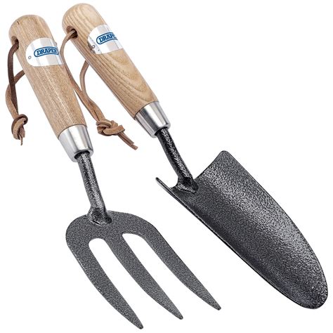 Draper 2 Piece Heavy Duty Carbon Steel Garden Hand Fork And Trowel Set