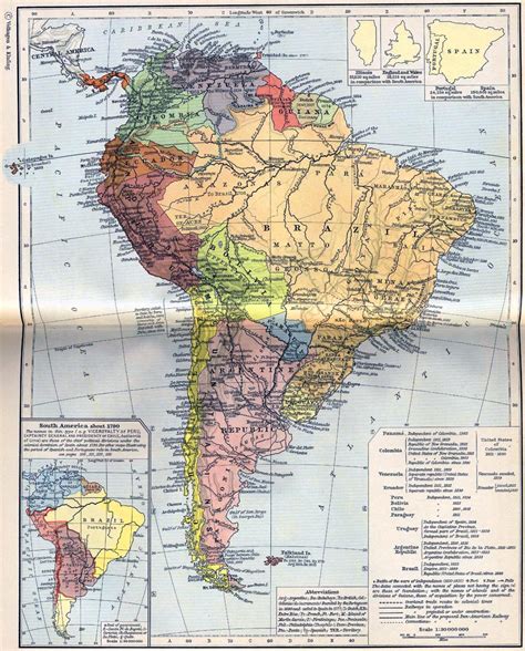 Science Visualized • 18th Century Maps Of South America Circa 1690