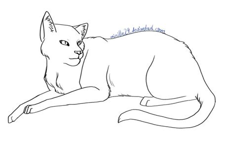 Cat Lineart 12 By Aira90 On Deviantart Cats Warrior Cats Drawings