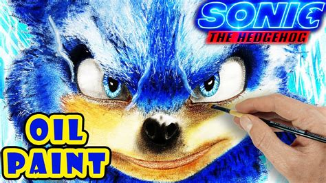 Sonic The Hedgehog Oil Paint Dry Brush Technique Youtube