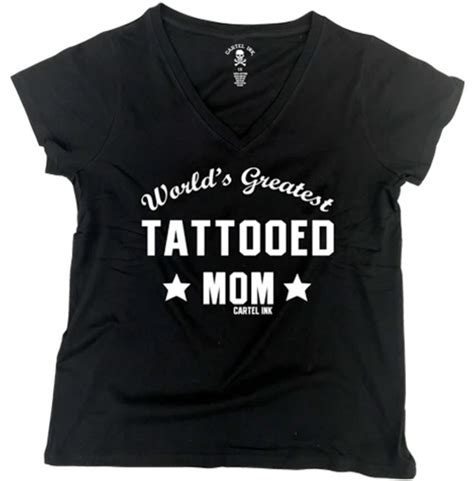 Worlds Greatest Tattooed Mom Womens Plus Size V Neck Rebelsmarket