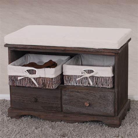 Check spelling or type a new query. Sitzbank Kommode mit 2 Körben + Garderobe, Shabby-Look ...