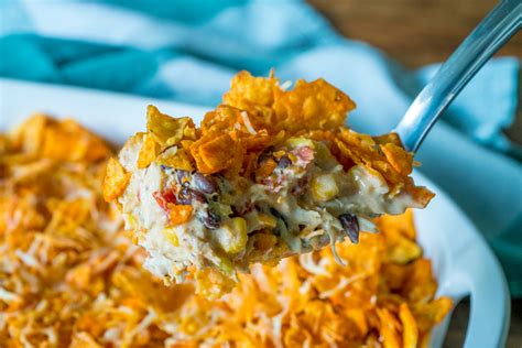 If you wan to go really crazy, try making this casserole with cool ranch doritos. Doritos Chicken Casserole - 12 Tomatoes