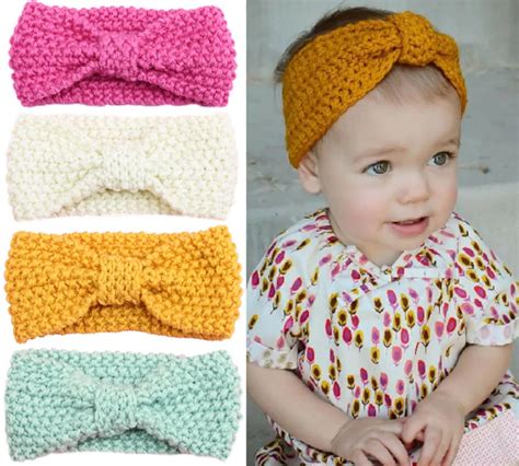 Baby Girl Knit Crochet Turban Headband Warm Headbands Hair Accessories