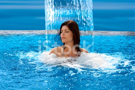 Beautiful Women In Relaxation Pool Stock Photo Royalty Free Freeimages