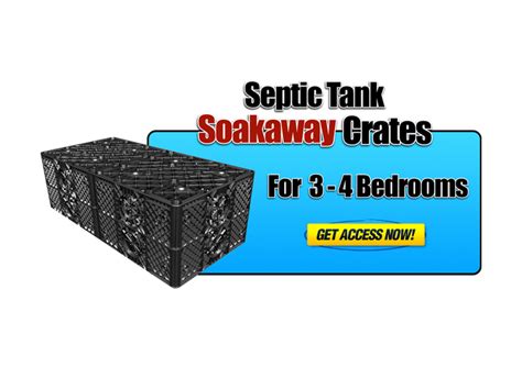 Check 4 bedroom septic tank size on answersite.com. Septic Tank Soakaway Crates 3-4 Bedroom. Call 0800 907 0051