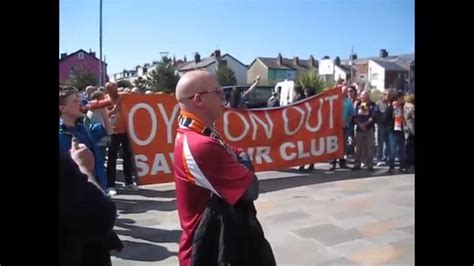 Blackpool Fc Protest Oyston Out 180415 Youtube