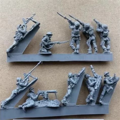 172 Scale Unpainted Resin Model Figures Wwii British Infantry