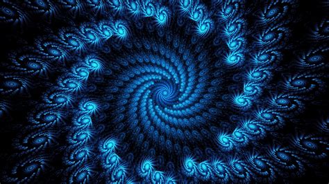 Blue Fractal Vortex Swirling Hd Trippy Wallpapers Hd Wallpapers Id