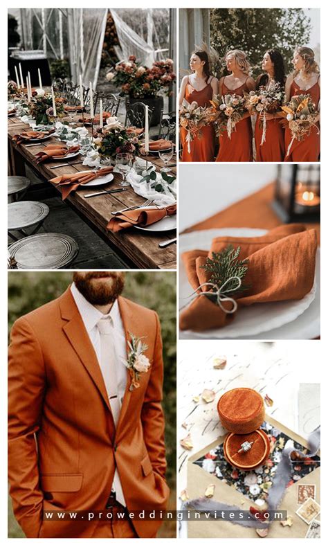 Orange Wedding Themes Burnt Orange Weddings Wedding Theme Colors