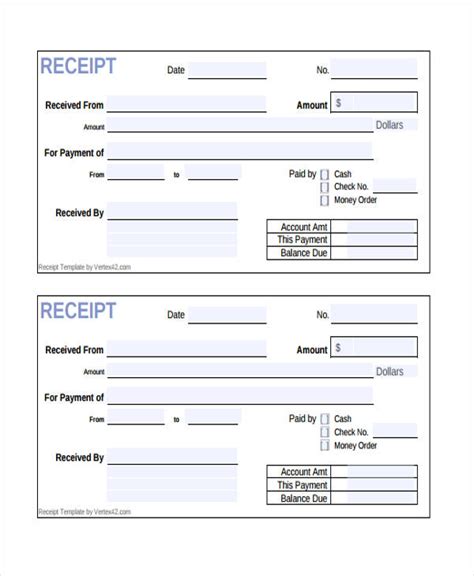 Free 12 Cash Receipt Forms In Pdf Excel Ms Word
