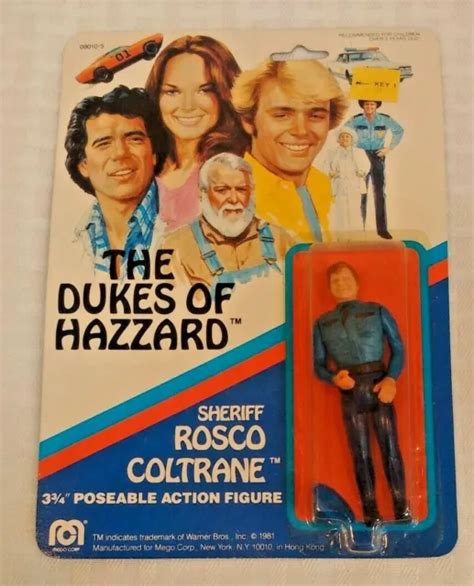Vintage 1981 Mego Figure Moc Dukes Of Hazzard Sheriff Roscoe P Coltrane
