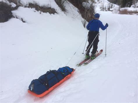 Ski Pulk Sled Heavily Loaded Winter Camping Sled Skiing