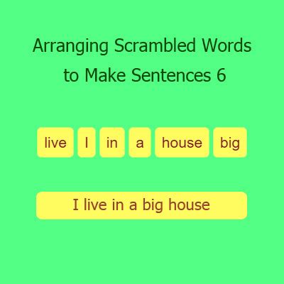 Arranging Scrambled Words to Make Sentences 6 | English Writing Skills