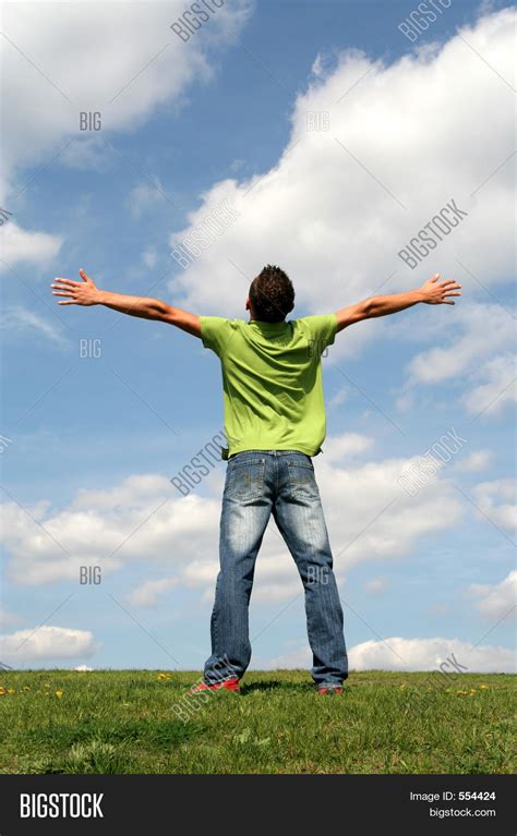 Man His Arms Wide Open Image And Photo Free Trial Bigstock