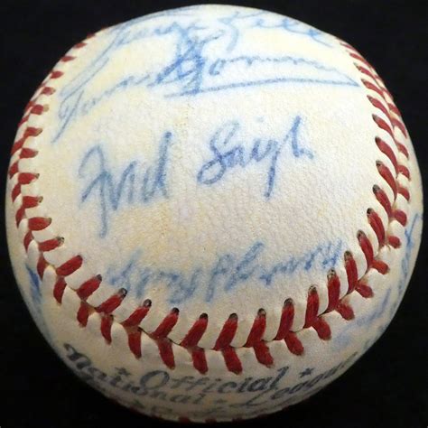 Stan Musial Autographed Signed 1950 Spring Training Official Nl