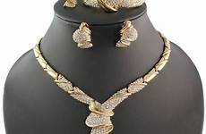 jewelry party fashion necklace wedding women 18k plated dubai gold africa set shop2online voguesee pendants necklaces