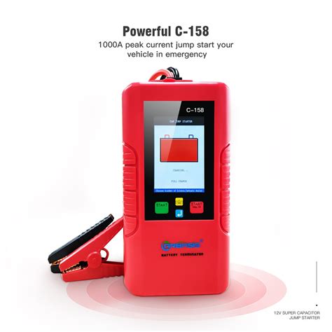 Jdiag C158 12v Portable Super Capacitor Car Jump Starter Red