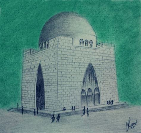 Tomb Of Quaid E Azam Drawing