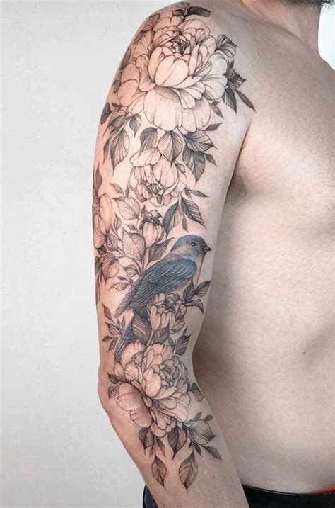 Full Half Sleeve Tattoos Tattoos For Women Flowers Bird Tattoo