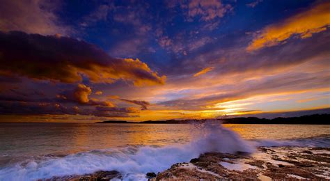 1053829 Sunlight Sunset Sea Nature Shore Sky Beach Sunrise
