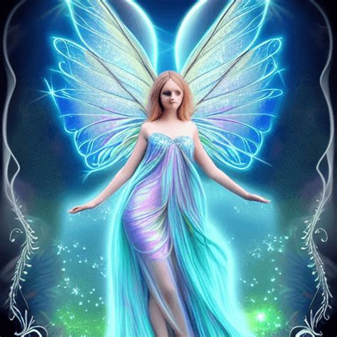 Beautiful Mystical Fairy With Flowing Wings · Creative Fabrica