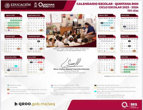 Calendario Escolar 2023 2024 Para Educación Básica En Quintana Roo