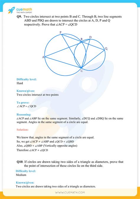 Ncert Solutions Class 9 Maths Chapter 10 Circles Download Free Pdf
