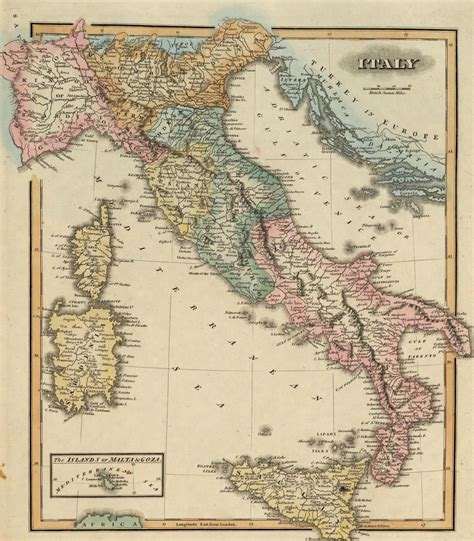 A Historical Map Of Italy
