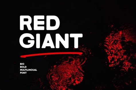 Red Giant Font Free Font