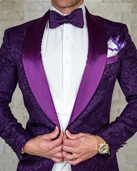 S By Sebastian Midnight Plum Paisley Dinner Jacket Prom Suits For Men