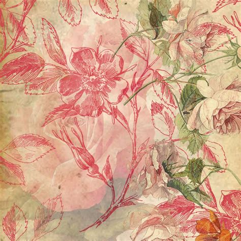 The Artzee Blog 12 X 12 Inch Pink Vintage Roses Printable