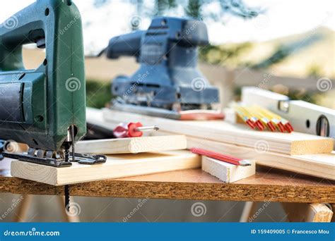 Equipment for woodworking stock image. Image of housework - 159409005