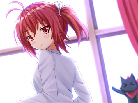 Desktop Wallpaper Red Head Cute Anime Girl Anime Hd