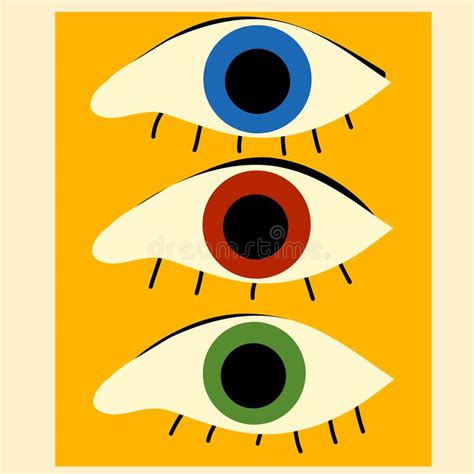 Abstract Eyes Set Stock Vector Illustration Of Amulet 219298309