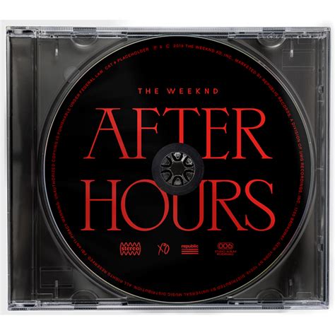 The Weeknd After Hours Cd Udiscover Music