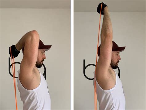 Triceps Overhead Extension With Resistance Bands Biqbandtraning
