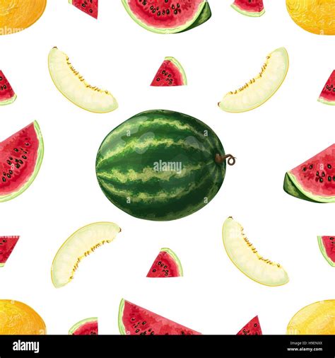 Watermelon And Melon Stock Vector Image And Art Alamy