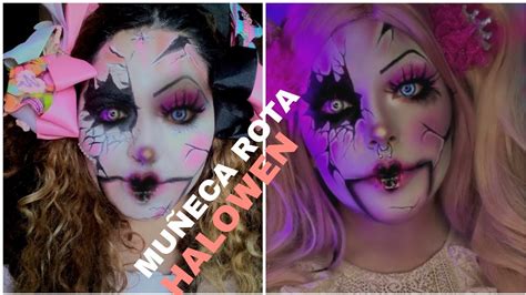 Maquillaje Fácil Para Halloween Muñeca Rota Recreacion Saraipaniagua13