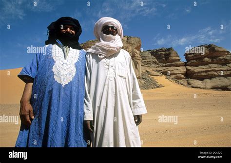 Tuaregs Sahara Desert Fezzan Libya Stock Photo Alamy