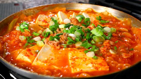 Rice flour isn't available to me right now. Chamchi-kimchi-jjigae | Recipe | Kimchi stew recipe, Maangchi recipes, Food