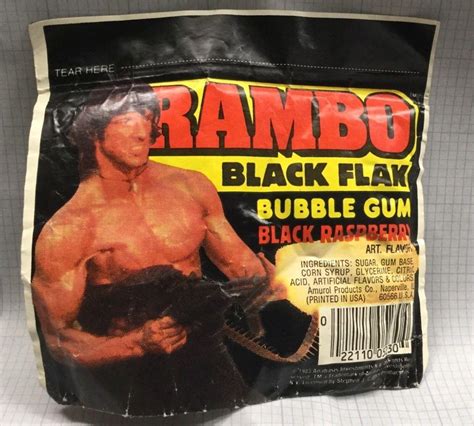 Vintage 1985 Amurol Rambo Bubble Gum Pouch First Blood Candy Sylvester
