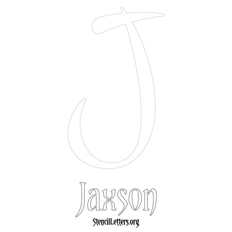 Jaxson Free Printable Name Stencils With 6 Unique Typography Styles And