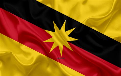 Nama bendera rasmi diilhamkan dan diusulkan oleh datuk. Download wallpapers Flag of Sarawak, 4k, silk texture ...